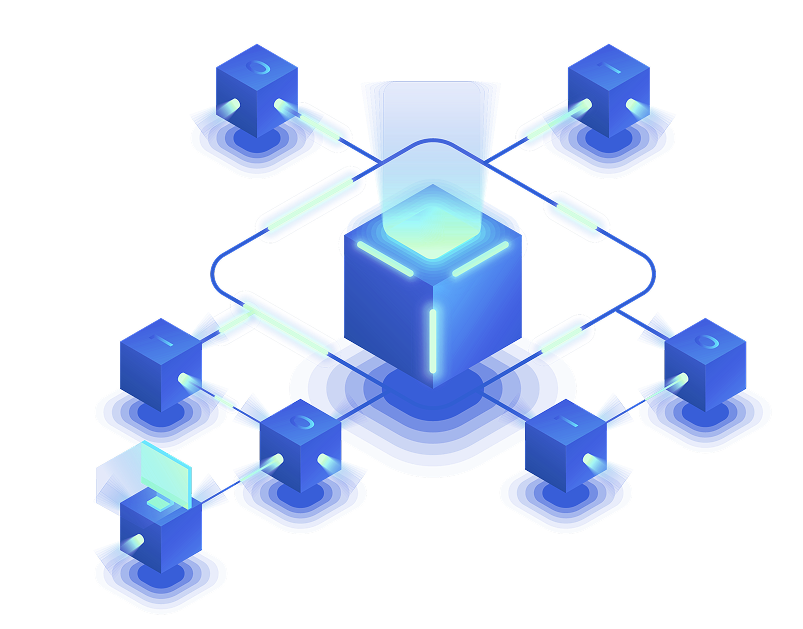 Blockchain development services illustration